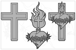 Cross with the Sacred Heart of Jesus Product Image 5