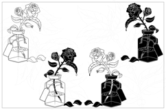 Glass Bottle with Decorative Plants Product Image 5