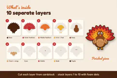 3D Layered Turkey SVG Product Image 2