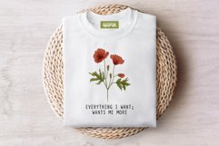 Manifest Quotes with Birth Month Flower Tee 05 Product Image 3
