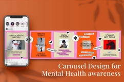 Mental Health awareness Instagram carousel &amp; Canva Template Product Image 5