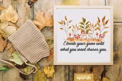 Autumn Floral Motivational Quotes Sublimation 05 Product Image 4
