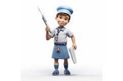 3D Pixar Character Child Boy Nurse with relevant environment Product Image 1