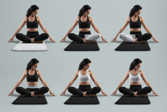 6 Mockups Leggings, Top and Mat for Yoga and Pilates. vol.01 Product Image 5