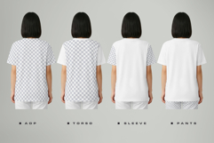 Mockup Woman T-Shirt Set Asian Model Studio Edition Product Image 5