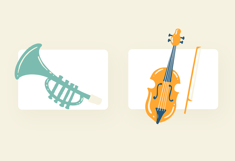 Plump Cute Musical Instruments Illustration Set Product Image 6