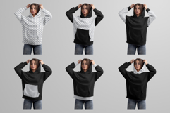 4 Mockups Woman Oversize Long Hoodie. vol.03 Product Image 5