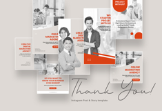 Black and White Modern Digital Marketing Agency Instagram Product Image 6