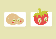 Blushing Cute Vegetable Characters Doodle Illustration Set Product Image 6
