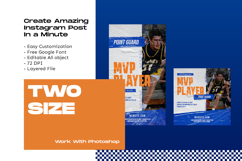 Hoops Basketball Instagram Post &amp; Story PSD Template Product Image 5