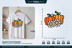 Pumpkin and Daisies SVG Product Image 1