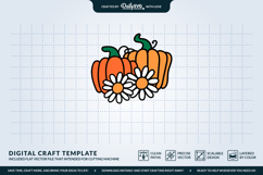 Pumpkin and Daisies SVG Product Image 3