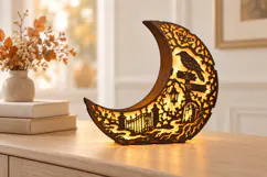 Forgotten Graveyard Moon Halloween Laser Cut SVG Product Image 2