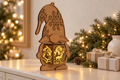 Christmas Gnome Lantern SVG Laser Cut Files Product Image 2