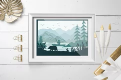 Fishing layered papercut| SVG Fishing 3D Paper Cut Light box Product Image 3