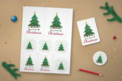 Flat Merry Christmas Tree SVG Product Image 2
