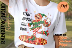 Elfin' Around The Rink Retro Skating Elf Product Image 2