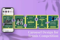 Tennis Competition Instagram carousel &amp; Canva Template Product Image 5