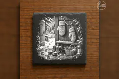 Mittenline Morning Winter Christmas Laser Engraving PNG Product Image 6