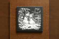 The Snowbound Embrace Laser Engraving PNG Product Image 6