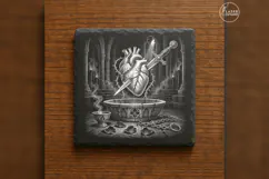 The Reliquary Wound Gothic Halloween Laser Engraving PNG Product Image 6