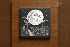 The Moon's Good Evening Vintage Halloween Laser Engraving PN Product Image 6