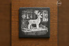 The Carved Nordic Reindeer Christmas Laser Engraving PNG Product Image 6