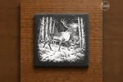 Birchpath Wanderer Reindeer Forest Christmas Laser PNG Product Image 6