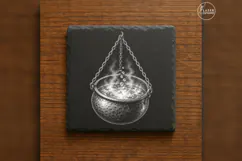 The Chain-Bound Brew Witchcraft Laser Engraving PNG Product Image 6