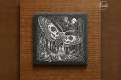 The Glasswing Omen Gothic Animal Laser Engraving PNG Product Image 6