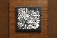 The Succulent Pinecone Urn Laser Engraving PNG Product Image 6