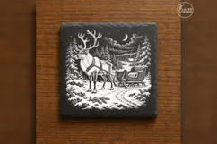 Sleighside Keeper Reindeer Forest Christmas Laser PNG Product Image 6