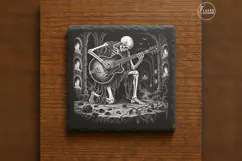 The Catacomb Serenade Gothic Skeleton Laser Engraving PNG Product Image 6