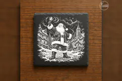 Bell of Midnight Santa Christmas Laser Engraving PNG Product Image 6