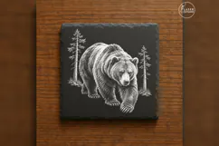 The Pine-Shadow Bear Woodland Animal Laser Engraving PNG Product Image 6