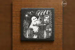 The Moonlit Mug Cute Spooky Halloween Laser Engraving PNG Product Image 6