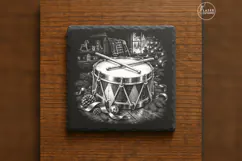 Christmas Parade Drum Laser Engraving PNG Product Image 6