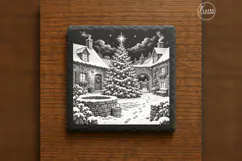 The Courtyard Star Tree Christmas Village Laser Engraving PN Product Image 6
