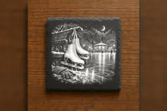 Pavilion Skate Laces Winter Wonderland Laser Engraving PNG Product Image 6