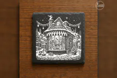 The Toymaker's Window Christmas Village Laser Engraving PNG Product Image 6
