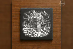Giftstorm Chimney Santa Christmas Laser Engraving PNG Product Image 6
