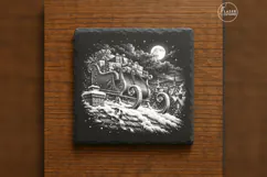 The Rooftop Sleigh Santa Claus Christmas Laser Engraving PNG Product Image 6