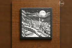 The Bellglass Overlook Christmas Village Laser Engraving PNG Product Image 6