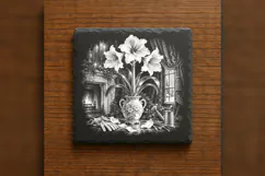 Amaryllis Drawing Room Christmas Laser Engraving PNG Product Image 6