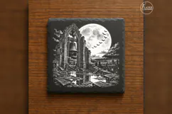 The Belfry Moonrise Gothic Celestial Laser Engraving PNG Product Image 6