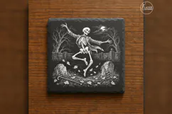 The Graveyard Reel Vintage Halloween Laser Engraving PNG Product Image 6