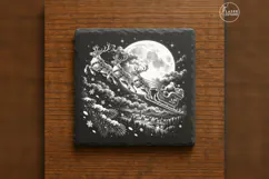 Moonroad Flight Santa Christmas Laser Engraving PNG Product Image 6