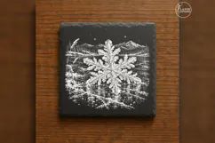 The Crystal on Black Ice Winter Nature Laser Engraving PNG Product Image 6