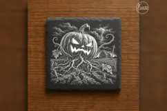 The Rootbound Scowl Pumpkin Halloween Laser Engraving PNG Product Image 6