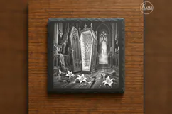The Velvet Farewell Gothic Halloween Laser Engraving PNG Product Image 6